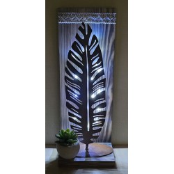 Schild stehend Blatt mit rosteffekt/LED's