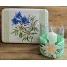 Alu Dose Edelweiss und Enzian/hellgrün