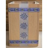 Klötzchen Laterne blau/Edelweiss