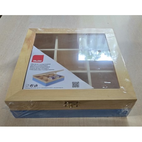 Holz Box natur/blau
