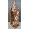 Paletten Deko geflammt Edelweiss /Steinbock