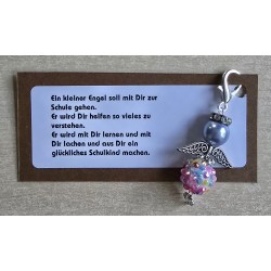 Engel " Ein kleiner Engel/Schulkind"  flieder/bunt