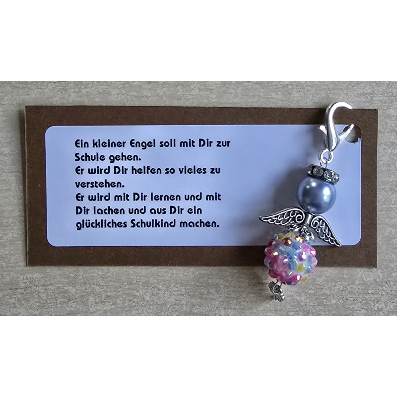 Engel " Ein kleiner Engel/Schulkind"  flieder/bunt