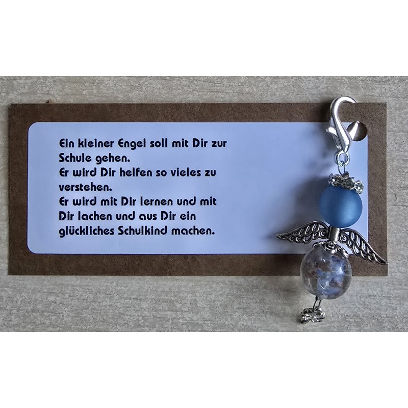 Engel " Ein kleiner Engel/Schulkind"  hellblau