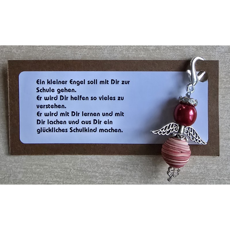 Engel " Ein kleiner Engel/Schulkind"  rot