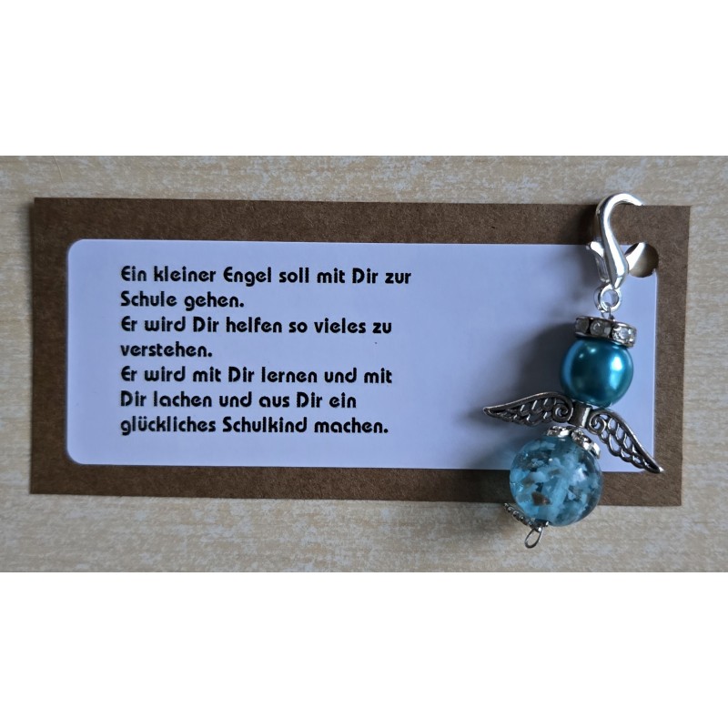 Engel " Ein kleiner Engel/Schulkind"  türkis