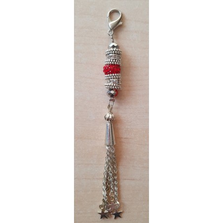 Schmuckanhänger mit Strassperlen rot