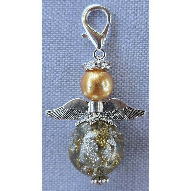 Perlen Engel goldfarbig