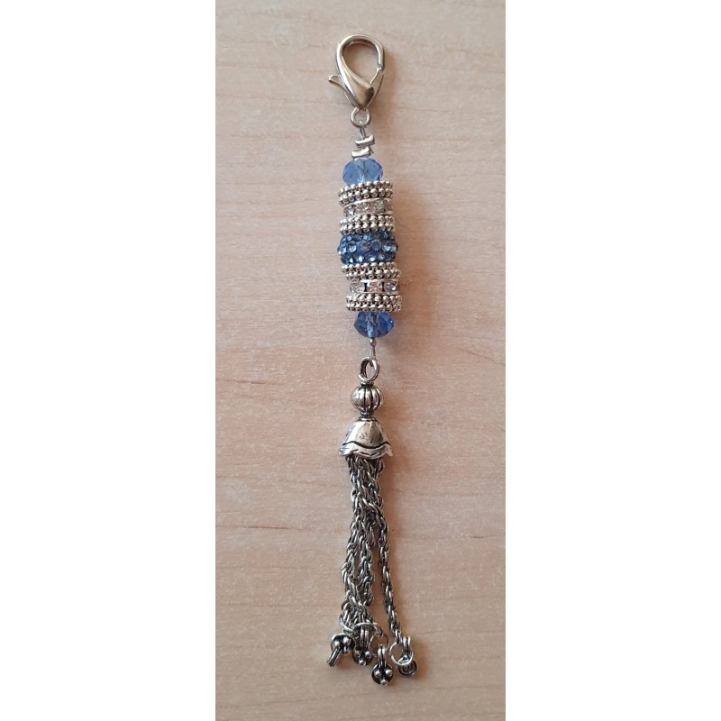 Schmuckanhänger mit Strassperlen blau
