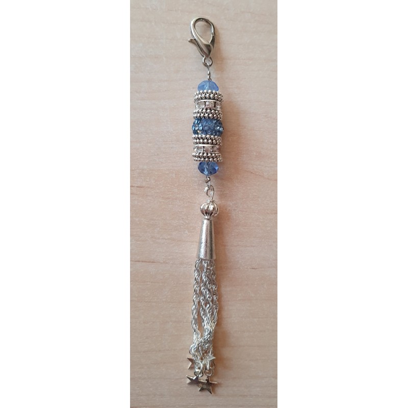 Schmuckanhänger mit Strassperlen blau