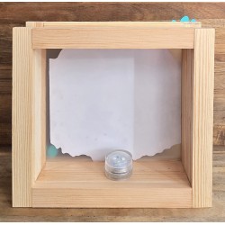 LED Lichterbox Wolfmotiv/hellgrün - natur