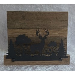 Servietten-Halter Hirsch Schoko Eiche