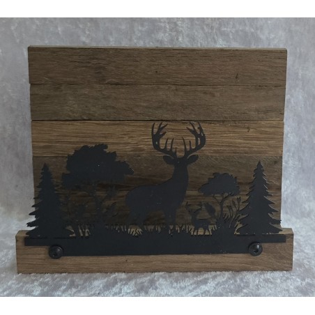 Servietten-Halter Hirsch Schoko Eiche
