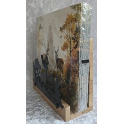 Servietten-Halter Hirsch Eiche