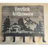 Garderobe Adler/Hirsche "Herzlich Willkommen"
