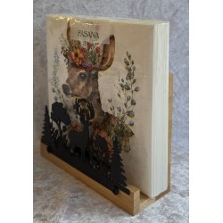Servietten-Halter Hirsch Natur