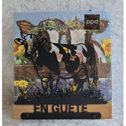 Servietten-Halter Kuh " EN GUETE " Natur
