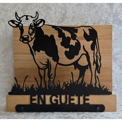Servietten-Halter Kuh " EN GUETE " Natur