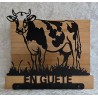 Servietten-Halter Kuh " EN GUETE " Natur