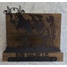 Servietten-Halter Kuh " EN GUETE " Schoko Eiche
