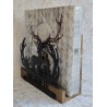 Servietten-Halter Hirsch " EN GUETE " Schoko Eiche