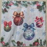 Serviette Bunte Weihnachtskugeln