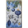 Serviette Weihnachts Kugeln blau