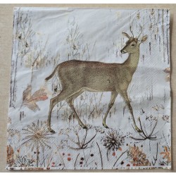 Serviette Hirsch/Reh/Eichhörnchen