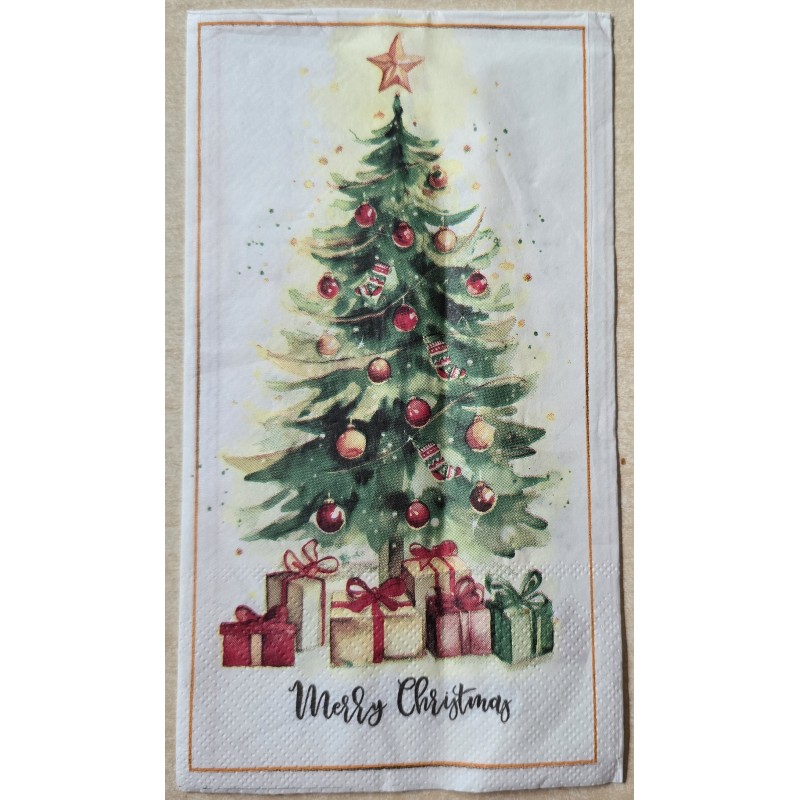 Serviette Weihnachtsbaum/Geschenke