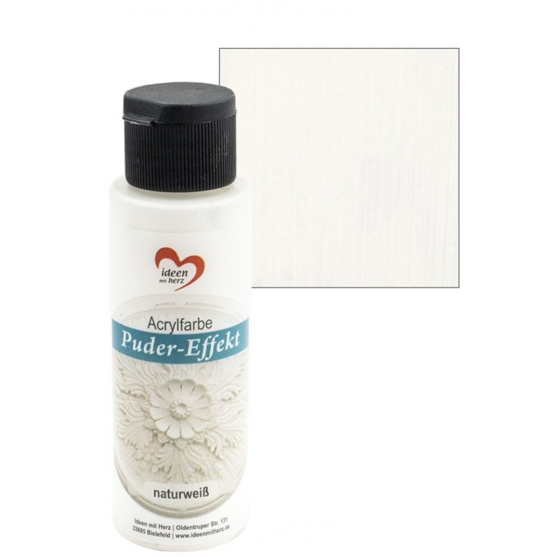 Acryl Farbe Puder-Effekt naturweiss