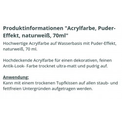 Acryl Farbe Puder-Effekt naturweiss