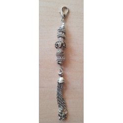 Schmuckanhänger mit Strassperlen schwarz/weiss