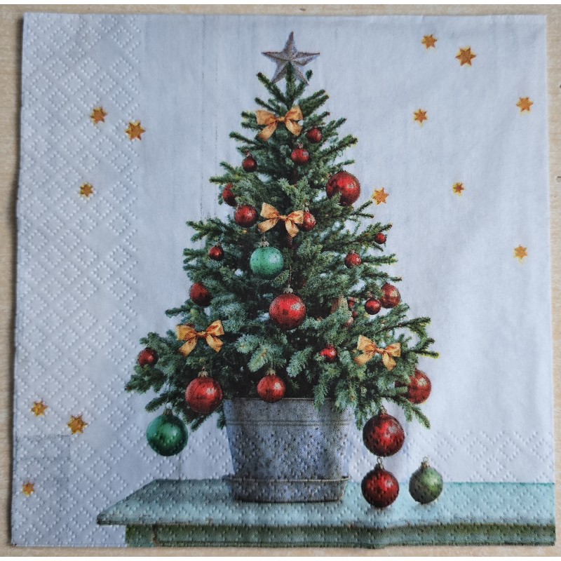 Serviette Weihnachtsbaum im Topf