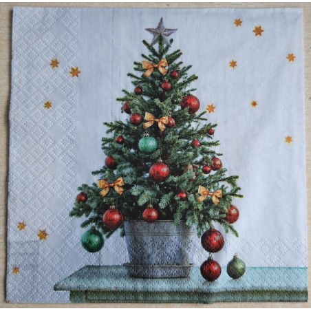 Serviette Weihnachtsbaum im Topf