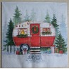 Serviette Weihnachts Wohnwagen