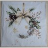 Serviette Weihnachts Kugel weiss