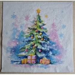 Serviette Bunter Weihnachtsbaum