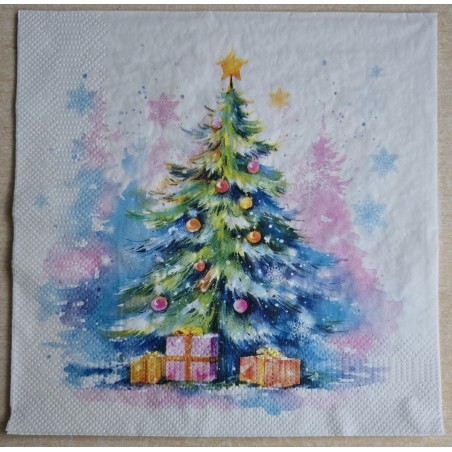 Serviette Bunter Weihnachtsbaum