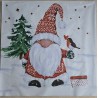 Serviette Wichtel/Vogel/Geschenk