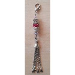 Schmuckanhänger mit Strassperlen pink/rosa