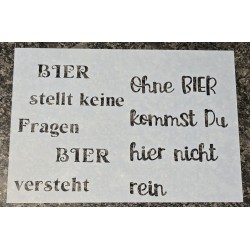 Schablone " Bier stellt keine Fragen..."