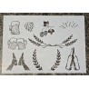 Schablone mit Bier Motiven
