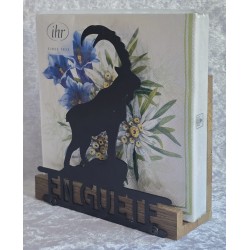 Servietten-Halter Steinbock/gräuchte Eiche