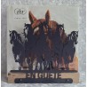 Servietten-Halter Fünf Pferde/Schoko Eiche