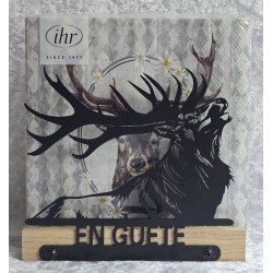 Servietten-Halter Rufender Hirsch/Eiche
