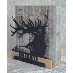 Servietten-Halter Rufender Hirsch/Eiche