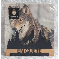Servietten-Halter Heulender Wolf/natur