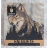 Servietten-Halter Heulender Wolf/natur