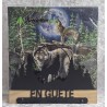 Servietten-Halter Heulender Wolf/Eiche