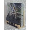 Servietten-Halter Heulender Wolf/Eiche